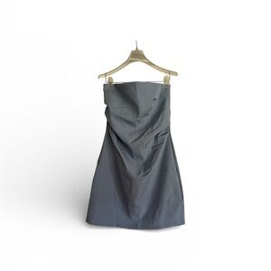 Elegant Gray Strapless Dress